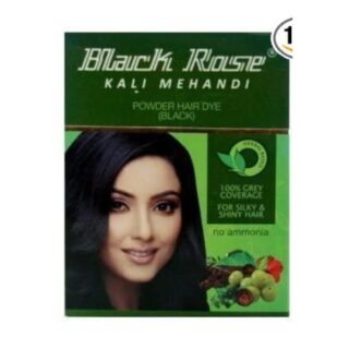 BLACK ROSE KALI MEHANDI POWDER HAIR DYE (BLACK) 1PC