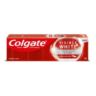 COLGATE TOOTHPASTE VISIBLE WHITE SPARKLING MINT 50GM