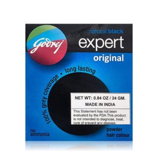 GODREJ NATURAL BLACK EXPERT ORIGINAL POWDER HAIR COLOUR 24G